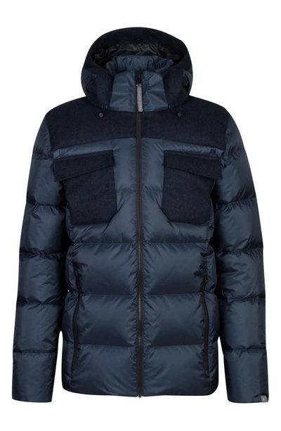 Capranea Gervas Water Resistant Puffer Jacket In Midnight Navy