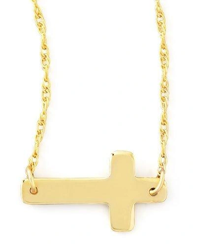 Moon And Lola Gold-plate Integrated Cross Bracelet