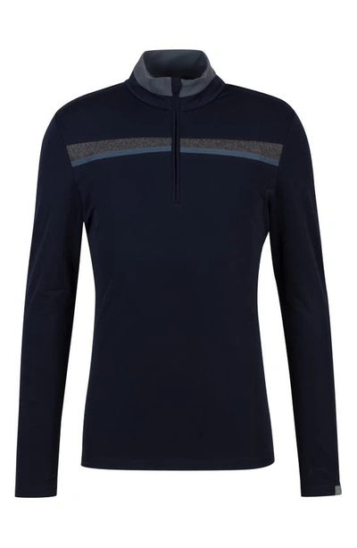 Capranea Hunt Water Resistant Half Zip Midlayer Pullover In Blue Supernova