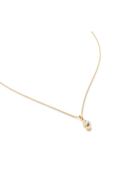 Monica Vinader Diamond Alphabet Pendant Necklace In 18ct Gold Vermeil Sterling S