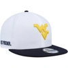 New Era Men's  White And Navy West Virginia Mountaineers Two-tone Mascot 9fifty Snapback Hat In White
