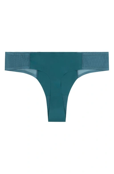 Uwila Warrior Vip Thong With Mesh In Blue Ocean Coral