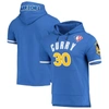 Pro Standard Men's  Stephen Curry Royal Golden State Warriors Name And Number Short Sleeve Pullover H In Royal