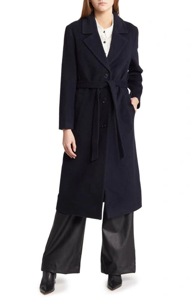 & Other Stories Belted Coat In Navy