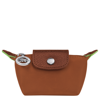 Longchamp Coin Purse Le Pliage Green In Cognac