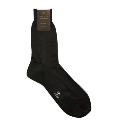 Dore Dore Silk Socks In Black