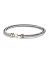 DAVID YURMAN 4MM CABLE BUCKLE BRACELET WITH GOLD,PROD149170098