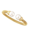 Majorica 12mm Pearl Bangle In Gold/ White Pearl