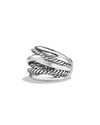 David Yurman Chubby Crossover Wide Ring In Sterling Silver