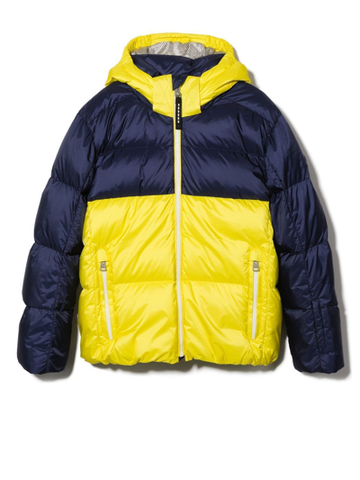 Bogner Kids' Elias-d Hooded Feather-lined Jacket In Yellow