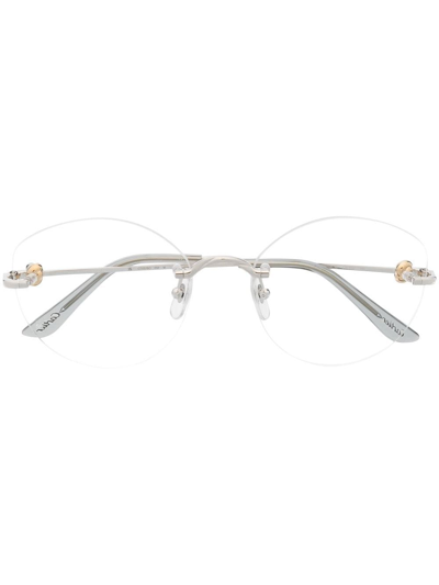 Cartier Ct0342o Round Glasses In Silver