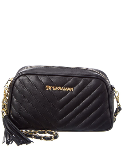 Persaman New York Danielle Quilted Leather Crossbody In Black
