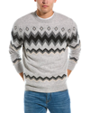 Barbour Regis Fair Isle Wool Sweater In Grey