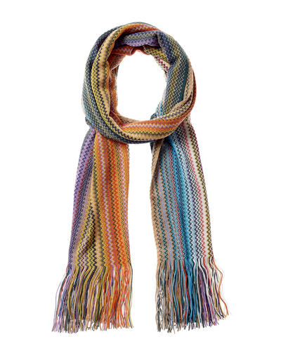 Missoni Wool-blend Scarf In Pink