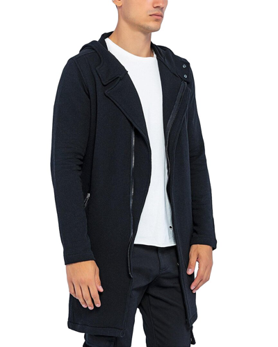 Ron Tomson Modern Longline Zippered Cardigan In Nocolor