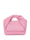 Jw Anderson Twisted Handle Leather Shoulder Bag In Pink