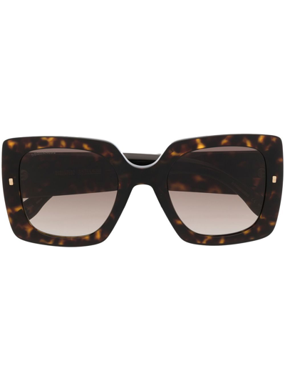 Dsquared2 Tortoiseshell-effect Sunglasses In Brown
