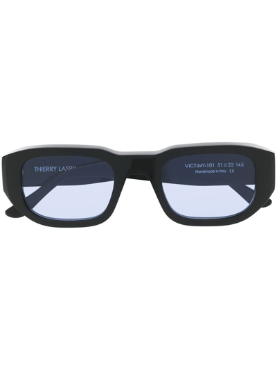 Thierry Lasry Victimy Rectangle-frame Sunglasses In Black