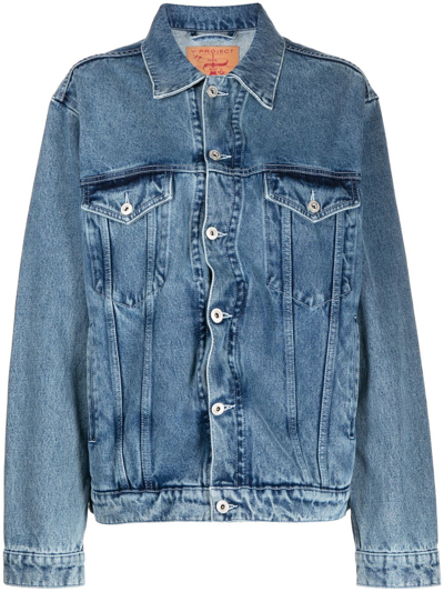 Y/project Classic Wire Denim Jacket In Blue