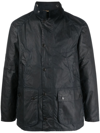 Barbour Ashby Waxed Jacket In Blue