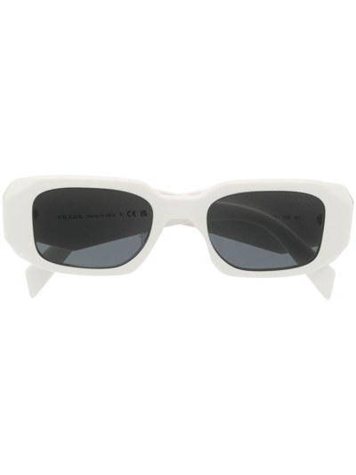 Prada Square-frame Sunglasses In 白色