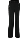 DION LEE HOOK-DETAILED WIDE LEG TROUSERS
