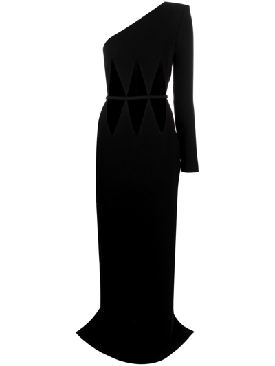 Monot Cut-out Detailed Asymmetric Dress In Black