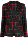 Alice And Olivia Mya Checked Twill Blazer In 黑色