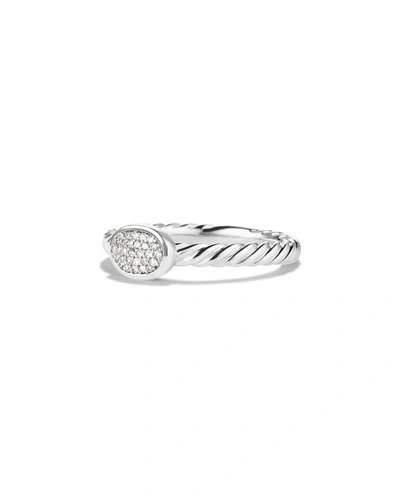 DAVID YURMAN CABLE COLLECTIBLES OVAL RING WITH DIAMONDS,PROD117350112