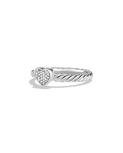 DAVID YURMAN PETITE PAVE HEART RING WITH DIAMONDS,PROD117350180