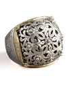 KONSTANTINO SILVER & GOLD DOME RING,PROD123660024