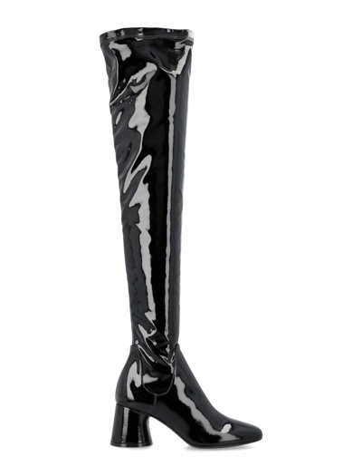 Khaite Wythe 65mm Over-the-knee Boots In Black
