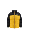 Vtmnts Chest Logo-print Detail Jacket In Black/mustard