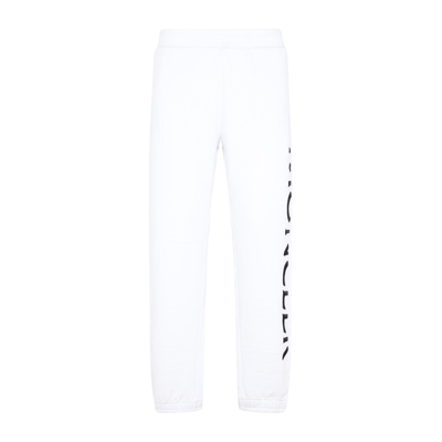 Moncler Logo Cotton Sweatpants In White