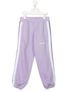 Palm Angels Contrast Logo-print Track Pants In Lilac/white