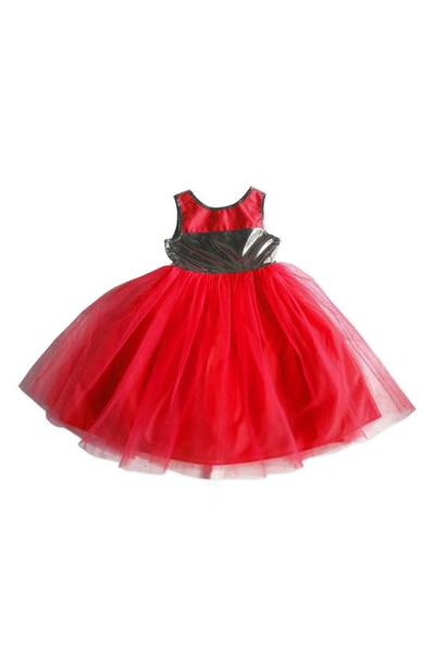 Joe-ella Kids' Little Girl's & Girl's Tulle A Line Dress In Red