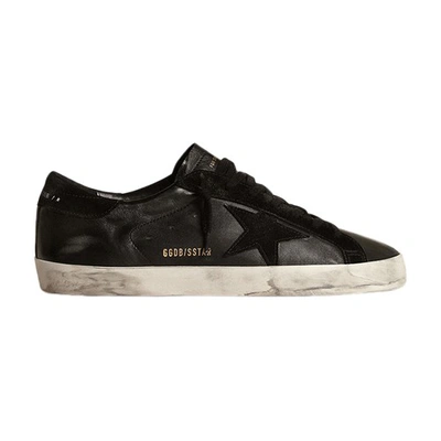 Golden Goose Super-star Classic With List Sneakers In Black