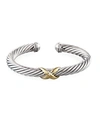 David Yurman X Crossover Bracelet With 14k Yellow Gold