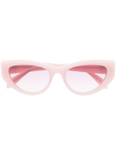Alexander Mcqueen Pink-tinted Cat Eye Sunglasses