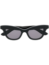 Alexander Mcqueen Tinted Lens Cat Eye Sunglasses In Black