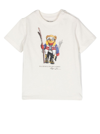 Ralph Lauren Babies' Polo Bear Short-sleeve T-shirt In Nevis