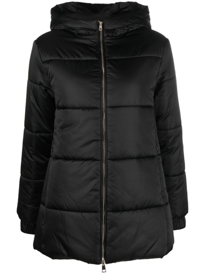 Liu •jo Padded Hooded Jacket In Black