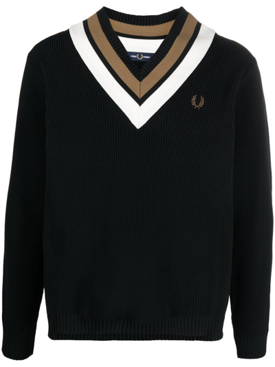 Fred Perry "spiral Serpent Hoops" Earrings In Black