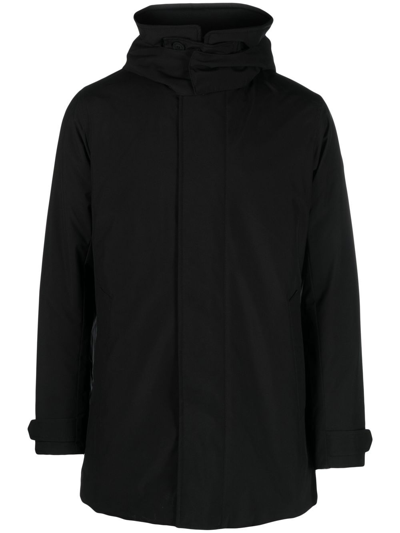 Save The Duck Hooded Parka Coat In Black