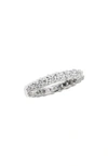 SAVVY CIE JEWELS SAVVY CIE JEWELS STERLING SILVER CUBIC ZIRCONIA ETERNITY RING