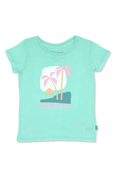 Feather 4 Arrow Babies' Barefoot Babe Everyday Cotton Graphic Tee In Green