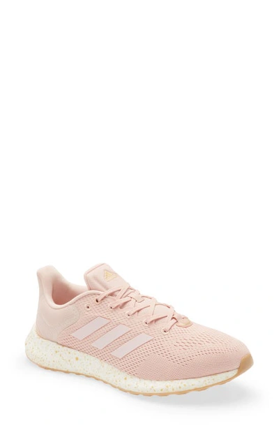 Adidas Originals Pureboost 21 Primegreen Running Shoe In Pink/ White/beige