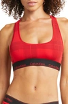 Calvin Klein Modern Cotton Collection Cotton Blend Racerback Bralette In Exact