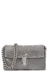 Marc Jacobs The Rhinestone J Marc Mini Shoulder Bag In Crystals