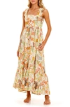The Lazy Poet Mika Wide Caravan Cotton Nightgown In Green